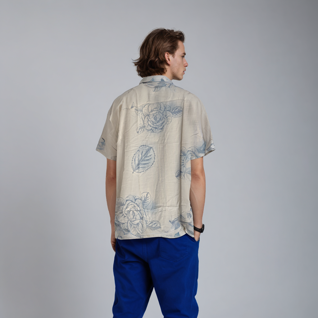 Floral Blue Printed Shirt
