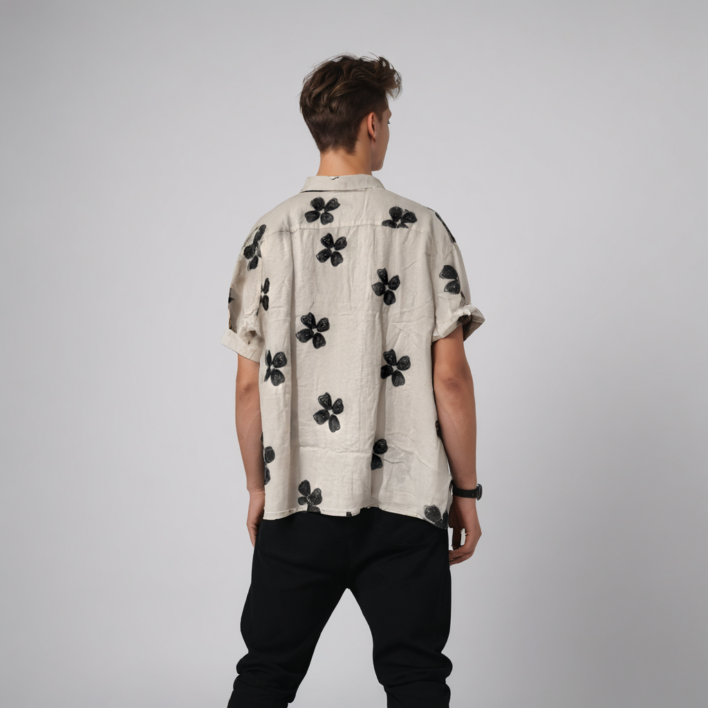 Beige Printed Shirt