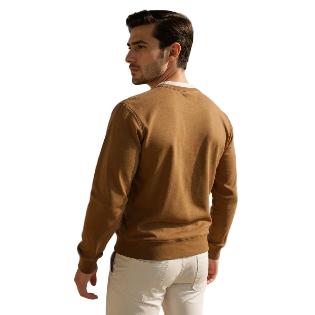 Full Sleeve Brown Sweatshirt