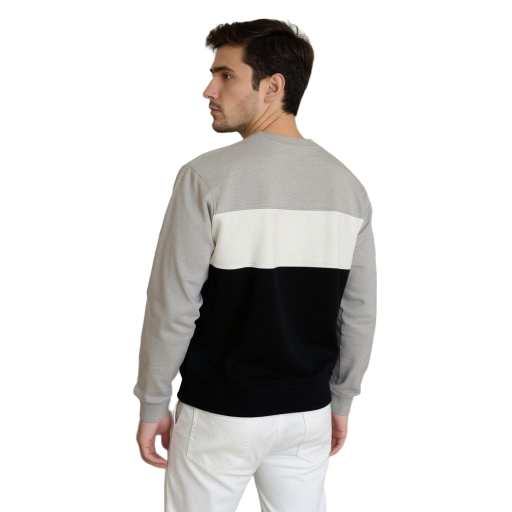 Grey Colourblock Sweatshirt