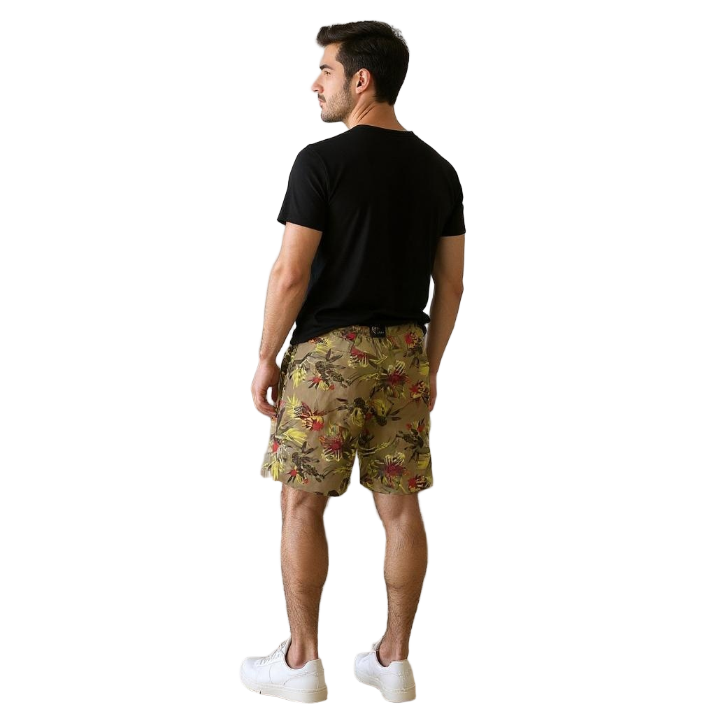 Brown Printed Shorts