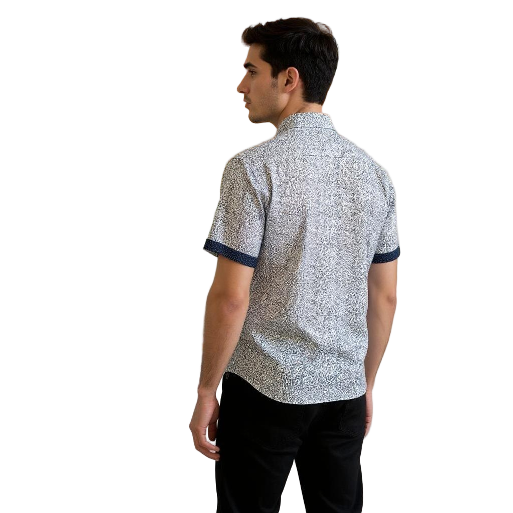 Short Sleeve Printed Shirt White