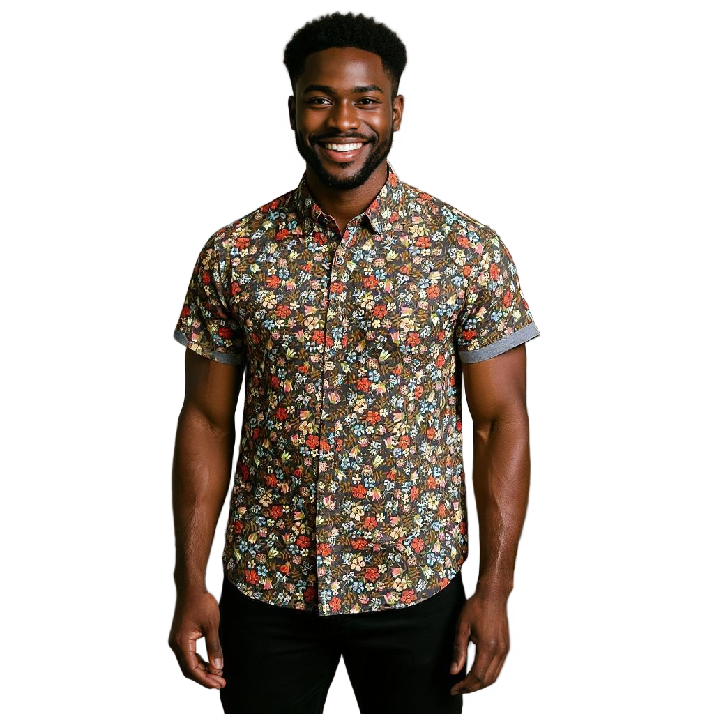 Short Sleeve Printed Casual Shirt