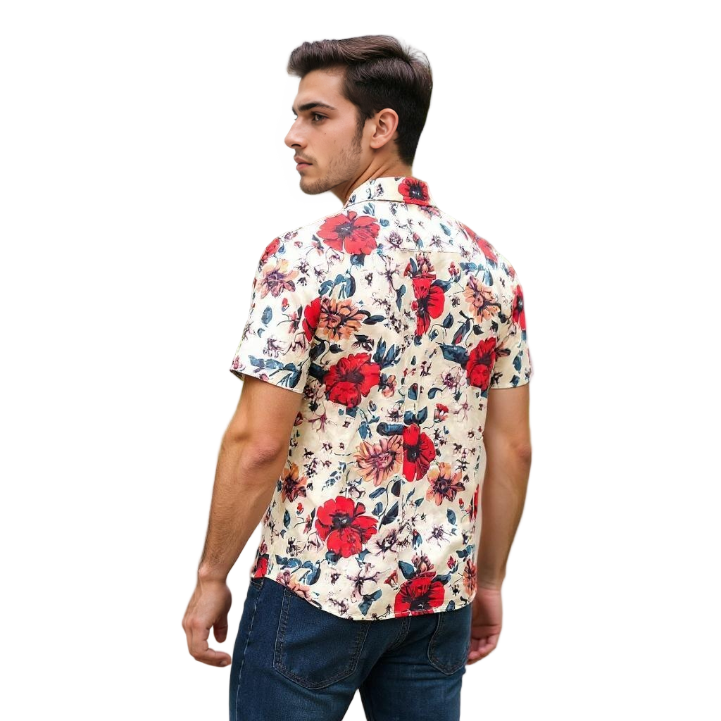 Short Sleeve Printed Casual Shirt
