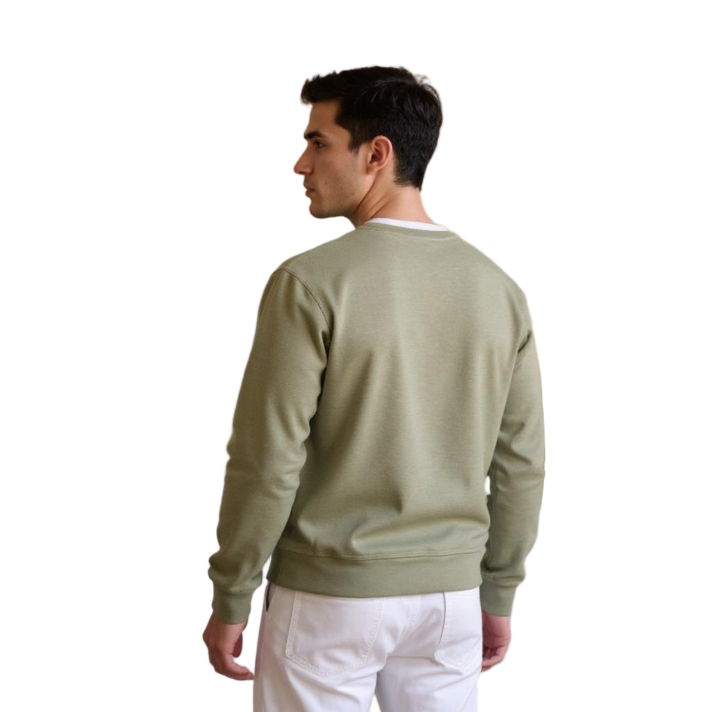 Full Sleeve Olive Green Sweatshirt