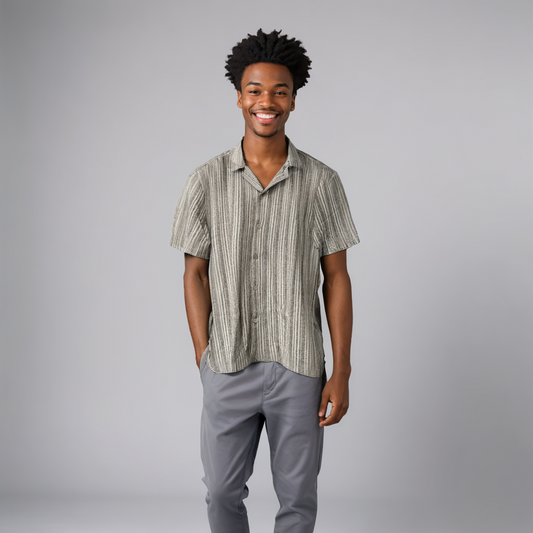 Grey Striped Shirt