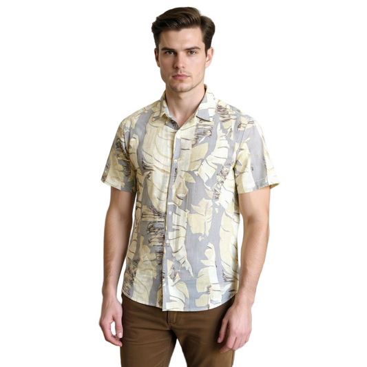 Relaxed Fit Printed Classic Shirt Half Sleeve