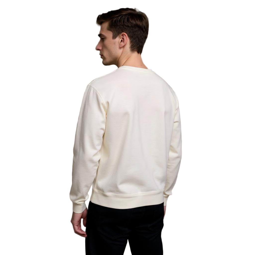 Full Sleeve Beige Sweatshirt