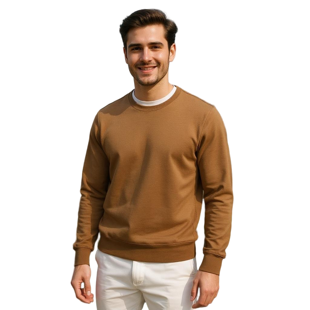 Full Sleeve Brown Sweatshirt