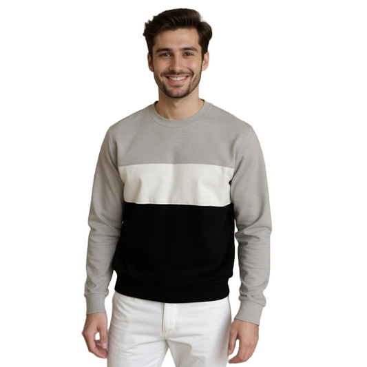 Grey Colourblock Sweatshirt