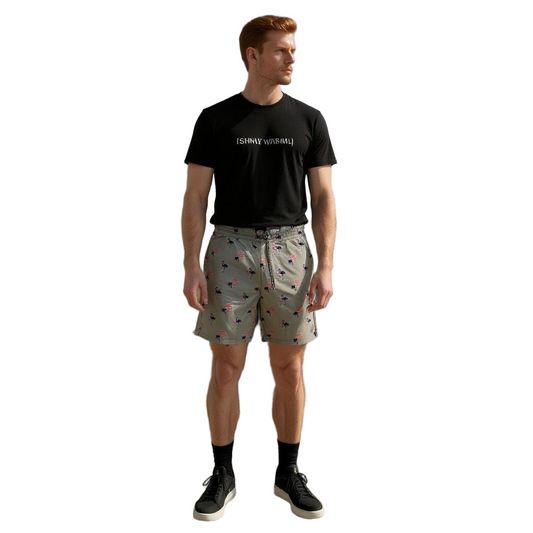 Grey Printed Shorts