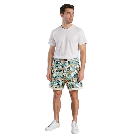 Printed Shorts White
