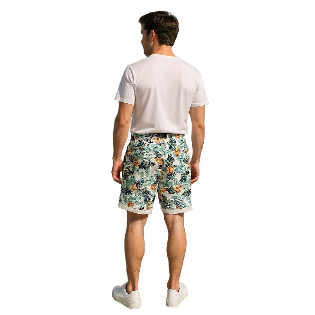 Printed Shorts White