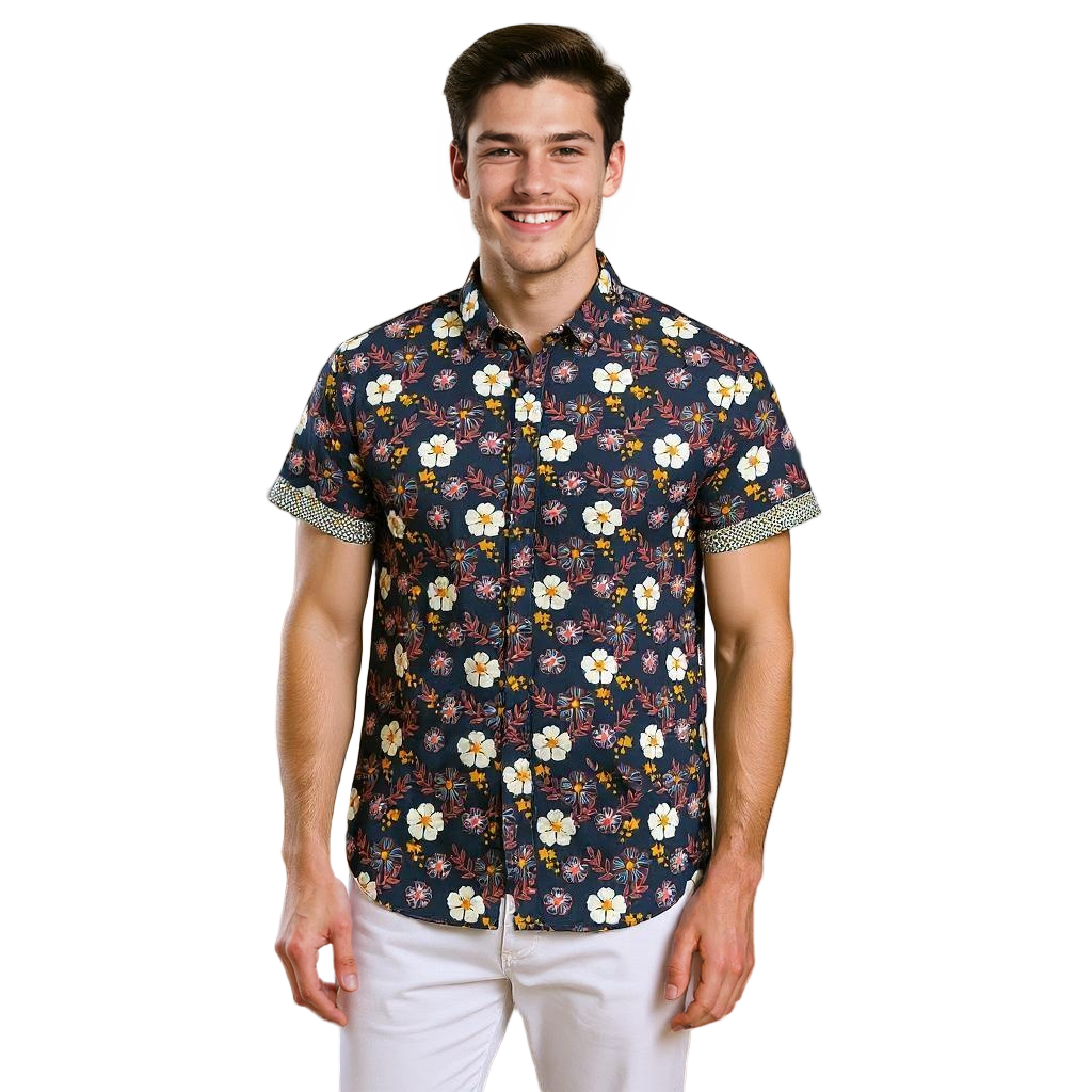 Short Sleeve Casual Shirt Floral