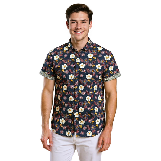 Short Sleeve Casual Shirt Floral