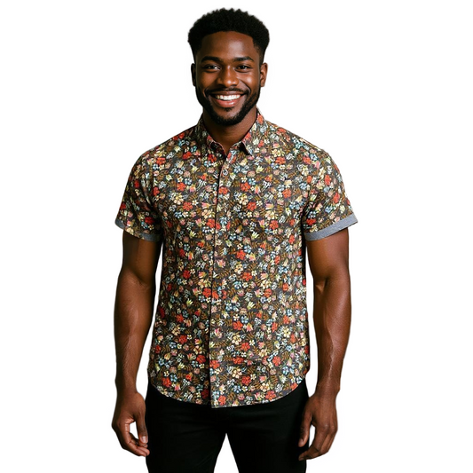 Short Sleeve Printed Casual Shirt