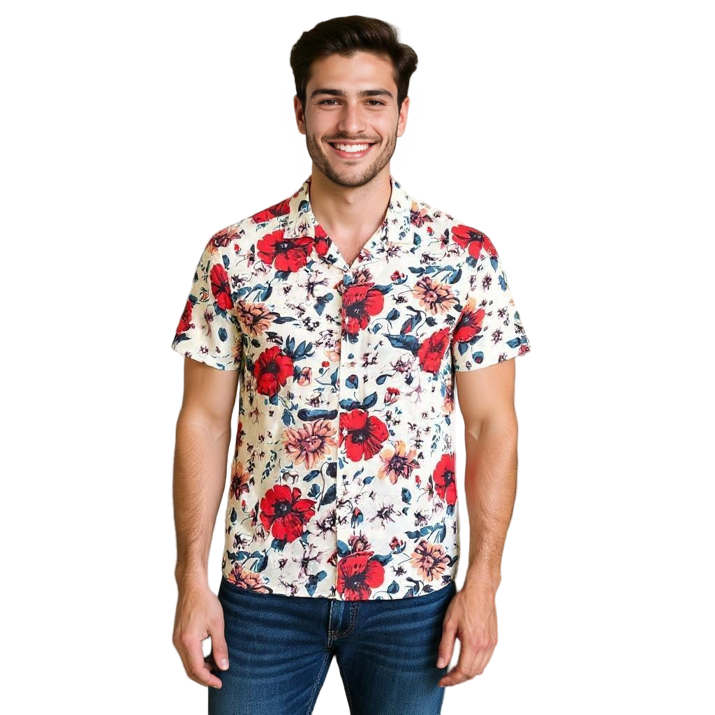 Short Sleeve Printed Casual Shirt