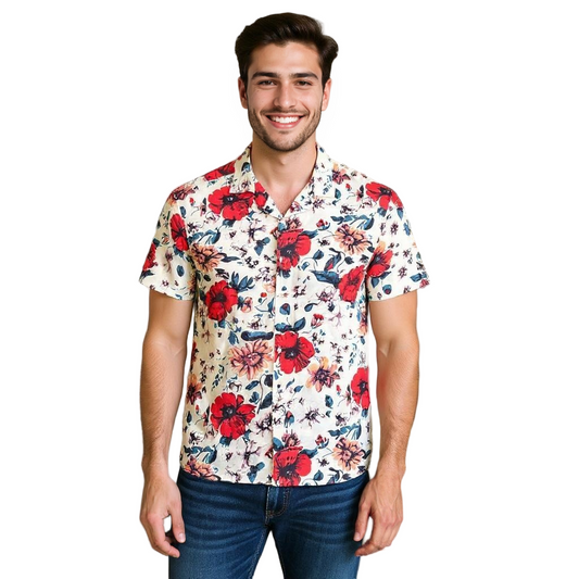 Short Sleeve Printed Casual Shirt