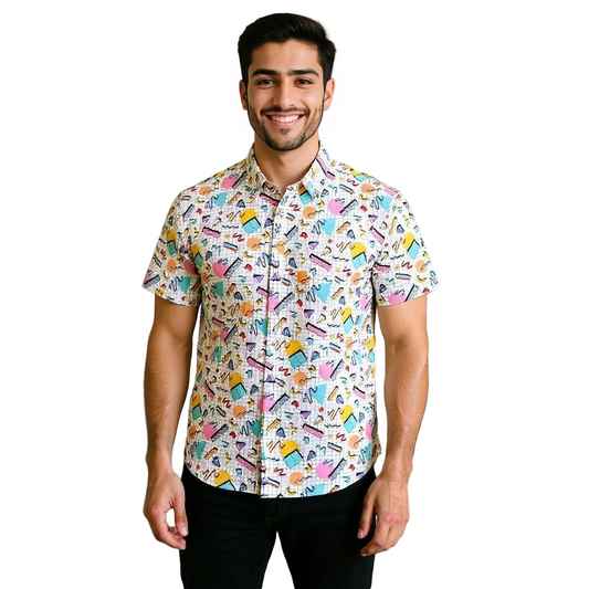 Short Sleeve Casual Printed Shirt