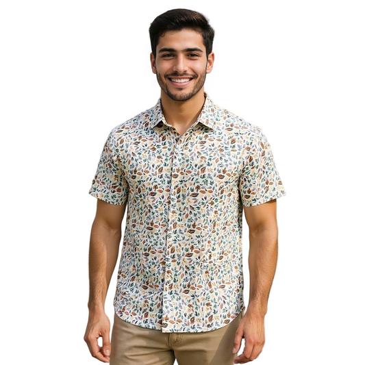 Short Sleeve Printed Casual Shirt