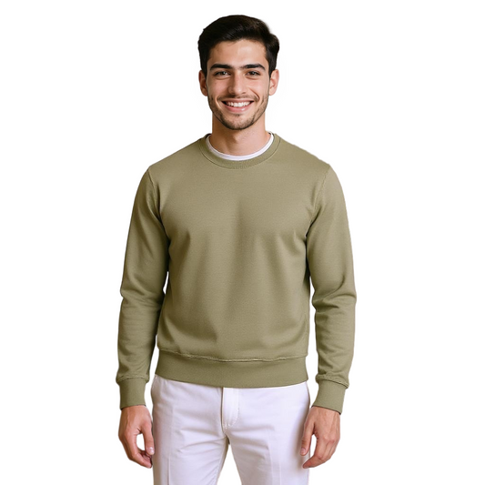 Full Sleeve Olive Green Sweatshirt